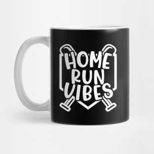 Home Run Vibes Baseball Softball Funny Mug